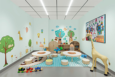 温州少儿培训机构装修设计_案例效果图